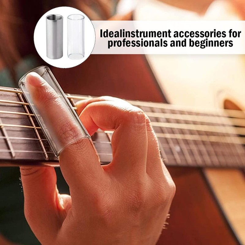 Glass Slide 2 Pieces Stainless Steel Slide Finger and Knuckle