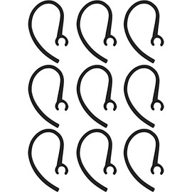 Ear Hooks for M25 M55 M70 M90 M155 M165 Mobile Bluetooth Headset Loops - Spare Clamp Replacement, 9 Pack, Black