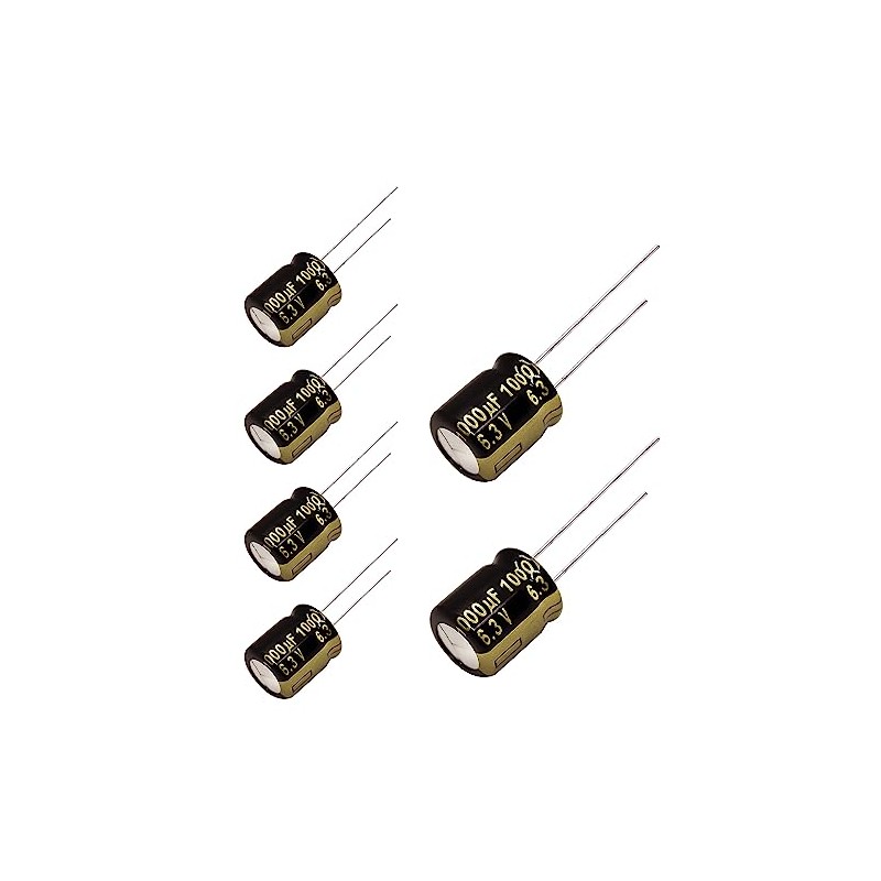 6pcs Panasonic FM Series Electrolytic Capacitors - 6.3V 150-6800uf Ultra