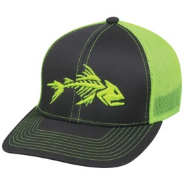 Outdoor Cap Standard BON-800 Bonefish Charcoal/Neon Yellow, One Size Fits