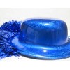 24 Sombrero Bombin Peluca Metalica Color Fiesta Glow Color