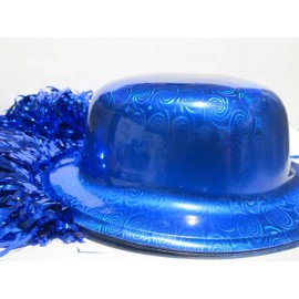 24 Sombrero Bombin Peluca Metalica Color Fiesta Glow Color