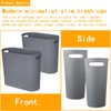 LOSYHU 2 Pack Slim Plastic Trash Can 12L Slim Waste