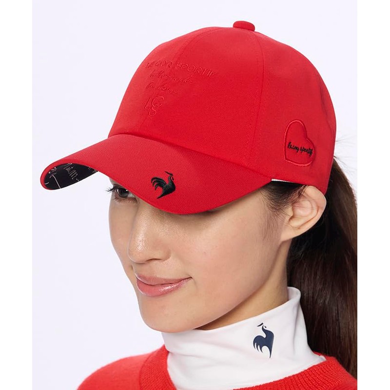Cox Sportif LG4FCP03L Women's Cap, Heart Patch, Cute, Sweat Absorbent,