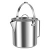 Camping Tea Kettle, 1.2L Stainless Steel Outdoor Hiking Percolator Coffee