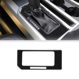 YAMUDA Compatible with Carbon Fiber Car Gear Interior Gear Shift Decoration Panel Frame Accessories for Ford F150 2015 2016 2017 2018 2019 2020 (Black)