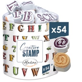 Aladine Creative Card Making Stamp Kit DIY Stamps Stamps Stamps Take Away with Black Ink Pad