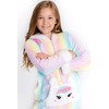BTween Hooded Kangaroo Pocket Unicorn Onesie PJs for Girls with