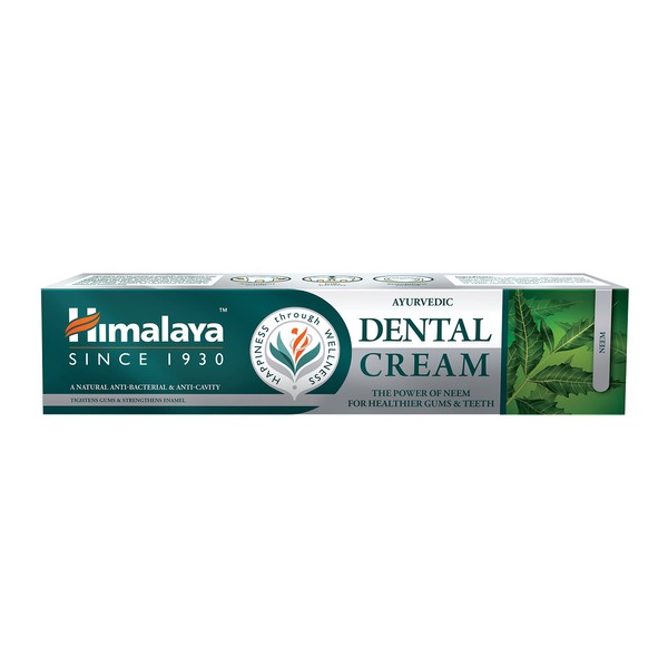 Himalaya Neem Dental Cream with Neem for Anti-Inflammation, Anti Swelling, Prevents Bad Breath, Healthy, Tight Gums, Freshens Breath Flouride Free, 100 g