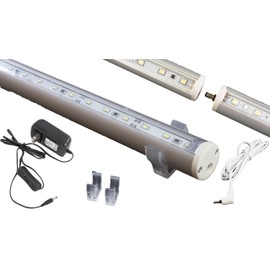 LEDupdates Showcase LED Light 18" 28" 37" 47" 56" for 3ft 4ft 5ft Jewelry Display Linkable C3014 Series with UL Listed Power Supply (47"(18"+28" Linked))