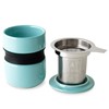 FORLIFE Curve Asian Style Porcelain Tea Cup with Infuser and
