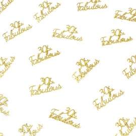 Gold 30 and Fabulous Table Confetti Happy 30th Birthday Decorations 30 Anniversary Party Table Decor Supplies 100PCS