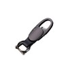 AIXUAN Zinc Alloy and Black Leather Keychain, 2 Keys Rings,Comes
