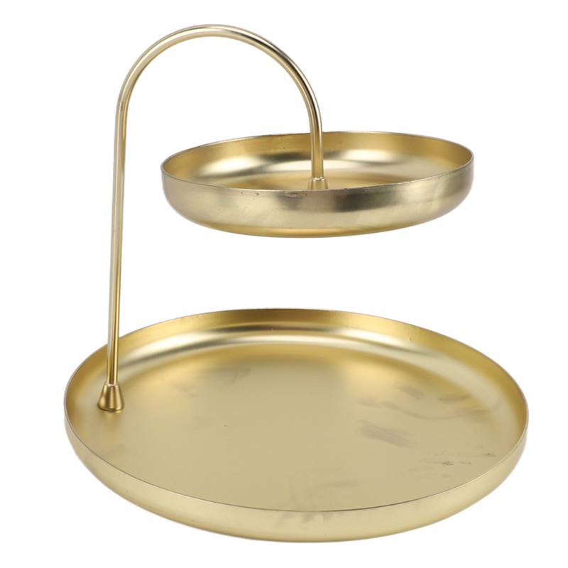 2 Tier Jewelry Tray Elegant Simple Sturdy Stable Metal Multi