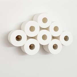 Cloud Paper Holder, Space Saving Cute Decorative 4-13 Rolls Toilet Paper Holder Wooden Artistic Decor for Bathroom, Kitchen, Bathroom, Bar, Restaurant, Indoor Decoration(Regular Roll (4" Depth))