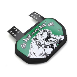 Runxrocy Football Backplate for Shoulder Pads Durable QB Spine Protector Lightweight Adjustable Back Plate for Football Fits Most Should Pads for Youth & Adult Green Dog (Youth ( Age Under 12 ))