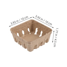 Alipis Pulp Fiber Berry Baskets 10Pcs Berry Boxes Picking Fruit Baskets Vegetable Baskets Strawberry Raspberry Container