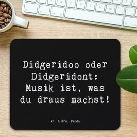 Mr. & Mrs. Panda Mauspad Spruch Didgeridoo Musik - Geschenk, Technik, PC Zubehör, Rhythmus, atmosphärisch, Instrument Lernen, Musiker, Mauspad Büro,