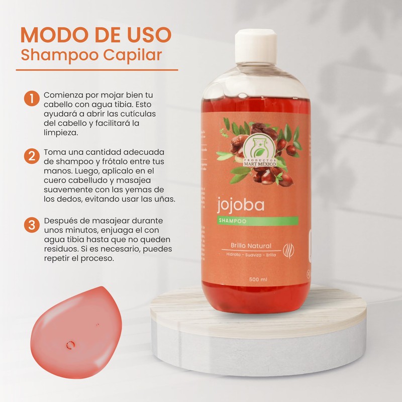 Shampoo Con Aceite De Jojoba Regenerador Productos Mart Mexico 500