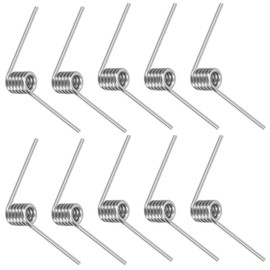 Swpeet 10Pcs 90 Degree Stainless Steel Torsional Springs 2mm Wire Diameter 10mm Outside Diameter, 40mm Tiny Torsional Spring Mechanical Small Torsion Spring for Home Repair Woodworking DIY Project