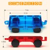 Gemmicc 4 PCS Magnetic Car Set,Magnet Construction Vehicle,Magnet Car Truck