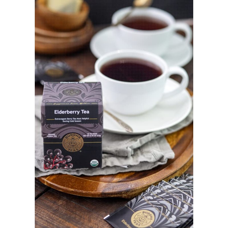 Buddha Teas - Organic Elderberry - Herbal Tea - For