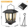 Solar Lanterns Outdoor Waterproof 2 Pack, Glass Auto On/Off LED