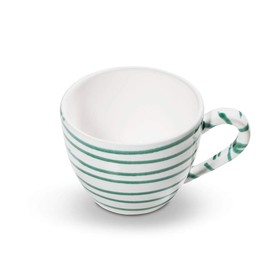 GMUNDNER KERAMIK Teacup Maxima Capacity: 0.4 Litres Green Flamed Crockery Handmade in Austria