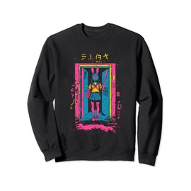 Creepy Girl Bunny Grunge Slasher Pastel Goth Anime Horror Sweatshirt