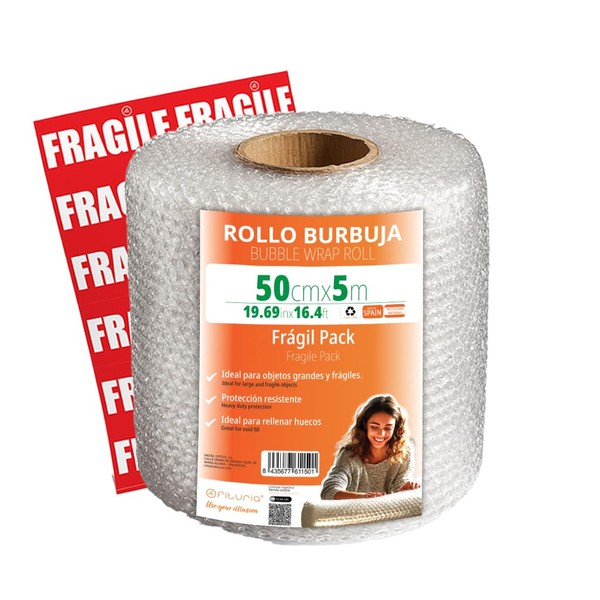 OFITURIA Bubble Wrap Packaging 50 cm x 5 m -