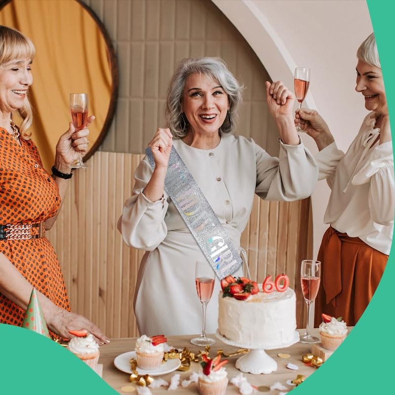 Birthday Party Sashes Glitter Birthday Girl Sash for Women Girls