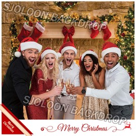 SJOLOON 10X8FT Christmas backdrops for Photography Decoration Background Xmas Fireplace Holiday Photo Backdrop Kids Photo Studio 11209