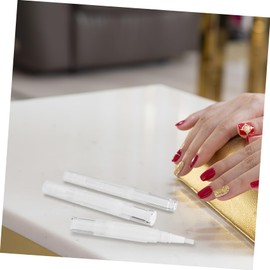 VICASKY 6pcs Nail Oil Pen Empty Transparent Cuticle Oil Bottles with Brush Tips Portable Nail Art Tools and Capacity