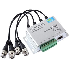 CTXSumTec 4 Channel 720P/1080P HD Passive Video Balun, Aluminium Alloy BNC to RJ45 Network Transceiver Cat5e/Cat6 Adapter AHD/TVI/CVI/CVBS for Full HD CCTV Security Surveillance Camera System