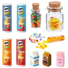 Abiemuce Pack of 13 Miniature Food and Drink, Miniature Gnome Accessories, 1/12 Dollhouse Accessories, Miniature Dollhouse Accessories, Gnome Accessories, Christmas, Gnome Accessories