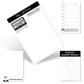 4PCS The Office Merchandise Notes, The Office Merch Notebooks Set, The Office Quote Notepad, Funny Novelty The Office Gifts for Coworkers, Students, Friends or The Office TV Show Fans