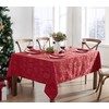 Newbridge Carol Damask No Iron Soil Release Holiday Tablecloths, 52"