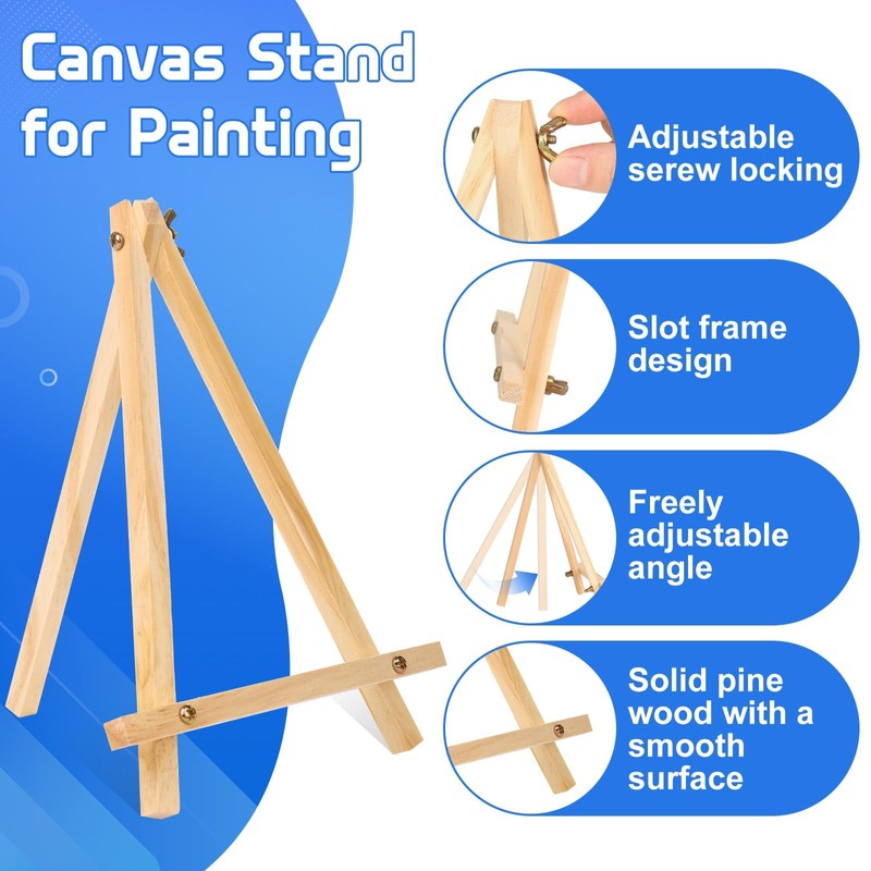 16 Pack 9 Inch Wood Tabletop Easel Canvas Stand Bulk