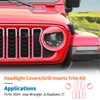 JeCar 9pcs Pink Angry Bird Style Headlight Covers & Grill