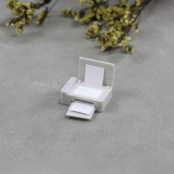Miniature Printer (Choice of Black/Grey): 1:12 Scale Model for Dollhouse