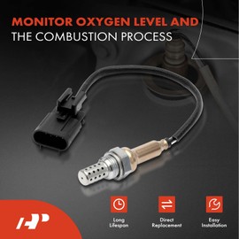 Sensor de oxígeno O2 A-Premium compatible con Hyundai Azera, Entourage, Santa Fe, Sonata, Veracruz, Genesis Coupe y Kia Amanti, Borrego, Sedona, Reemplazo# 392103C100