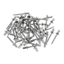 A ABSOPRO Countersunk Head Closed Sealing Rivets 4.8mm Grip Diameter 12mm Grip Length 9.5mm Flange Diameter Stainless Steel Silver Tone 50 Pcs