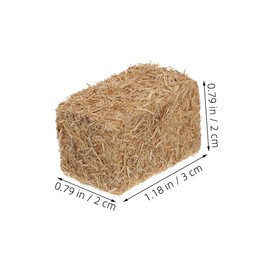 TOYANDONA 8pcs Hay Bales Miniature Faux Straw Bales for Party Adornment Photography Props Dollhouse Decor