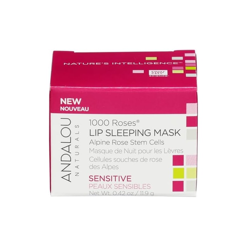 Andalou Naturals 1000 Roses Lip Sleeping Mask, 0.5 OZ