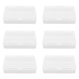 Playing Card Deck Cases Box: 6 Pcs Plastic Empty Playing Card Holder Case Box Storage Organizer Snaps Closed