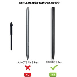 10PCS Tips Replacement for iFLYTEK AINOTE 2 Stylus Pen Tips, (NO fit AINOTE Air 2 Stylus Pen) Professional Tips for AINOTE 2 Pen Tips/Nibs Replacement with Tools (10*Black)