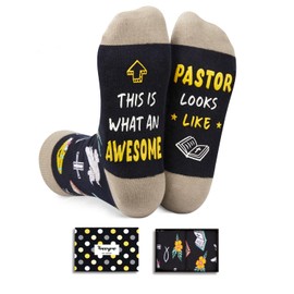 HAPPYPOP Christian Gifts Ideas Socks - Funny Christian Gifts, Pastor Appreciation Gifts, Christian Religious Socks Pastor Socks Jesus Socks