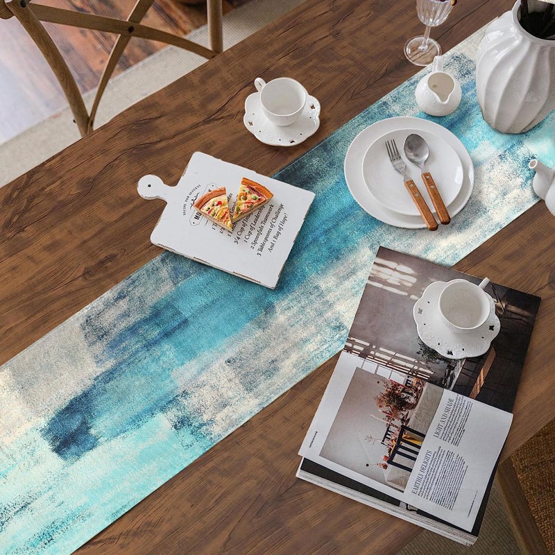 Table Runner Teal 40 x 140 cm Table Runner Autumn