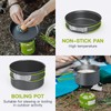 Lixada Camping Pot Set 11-Piece Camping Cookware Camping Tableware 2-3