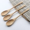 YFWOOD Spoons, Wooden Soup Spoons, Set of 2, Wood Dinner